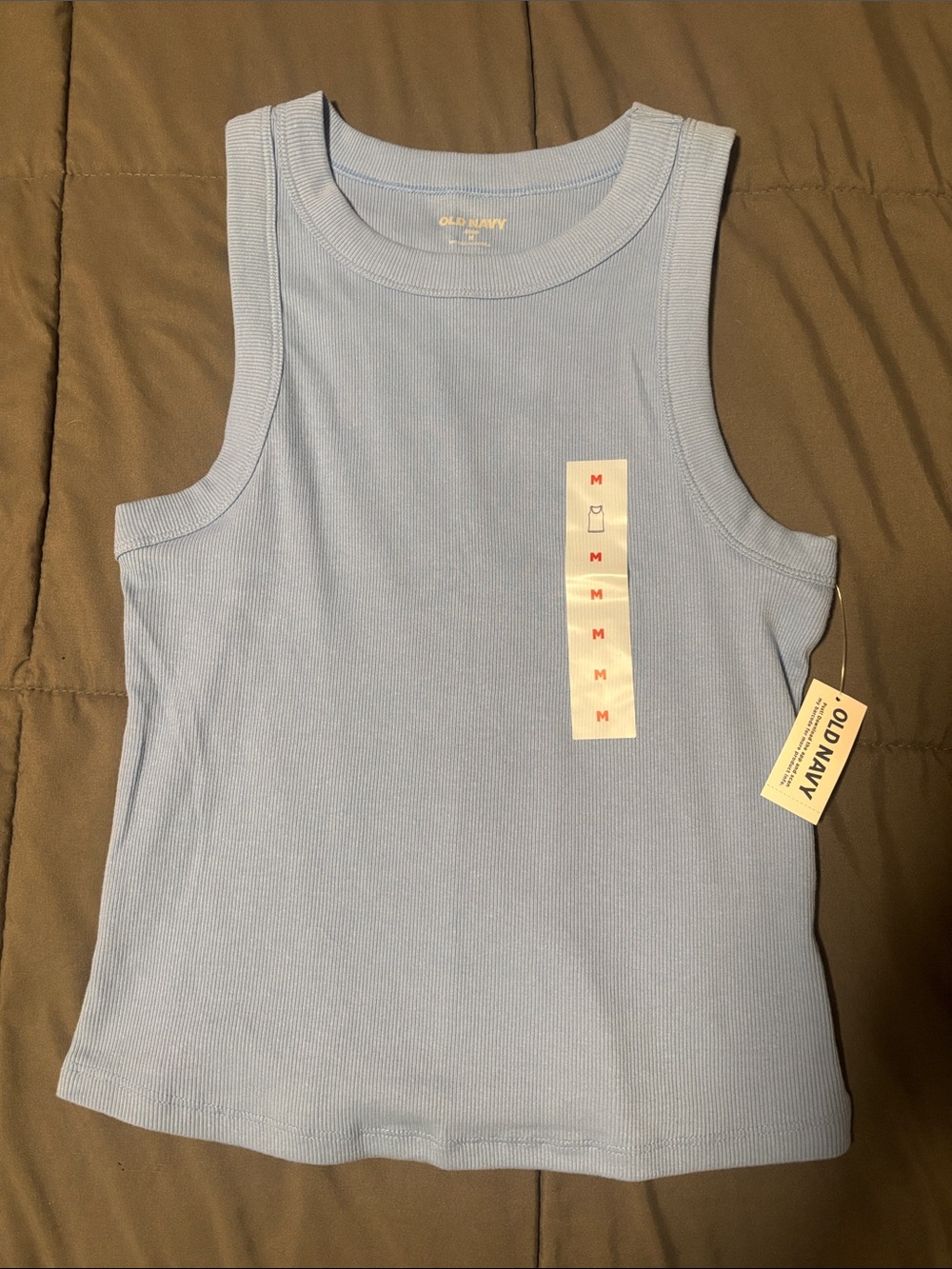 Old Navy Sky Blue Snug Fit Ribbed Tank Top
